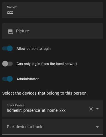Ajout du device_tracker &agrave; un utilisateur sous Home Assistant